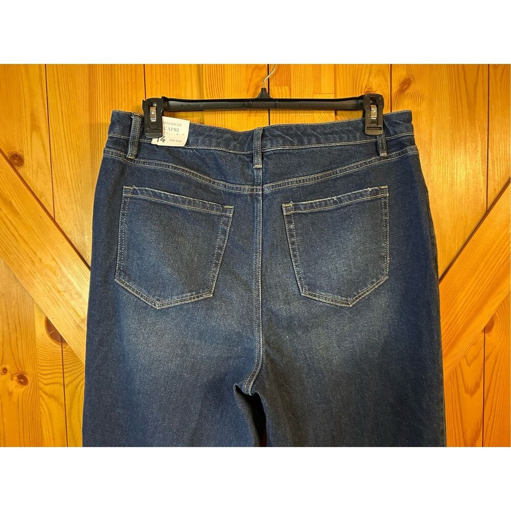 Lane Bryant Jeans Womens Size 14 Capri Boyfriend Dark Wash nwt (0911) - Picture 7 of 10